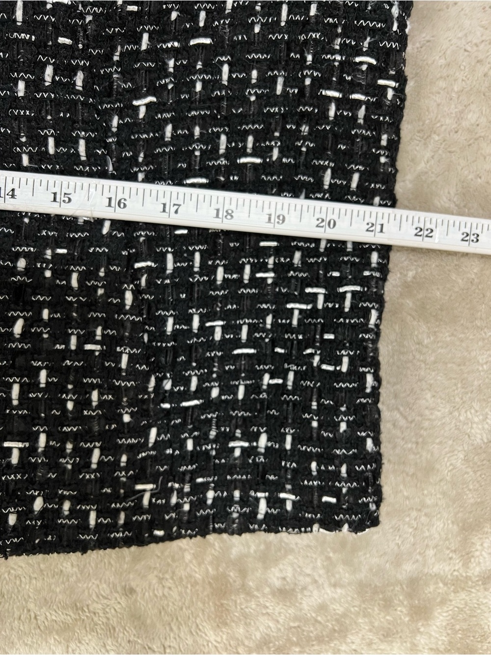 Talbots Collection Women’s Size 14 Petites Tweed Jacket Black White - Picture 9 of 13